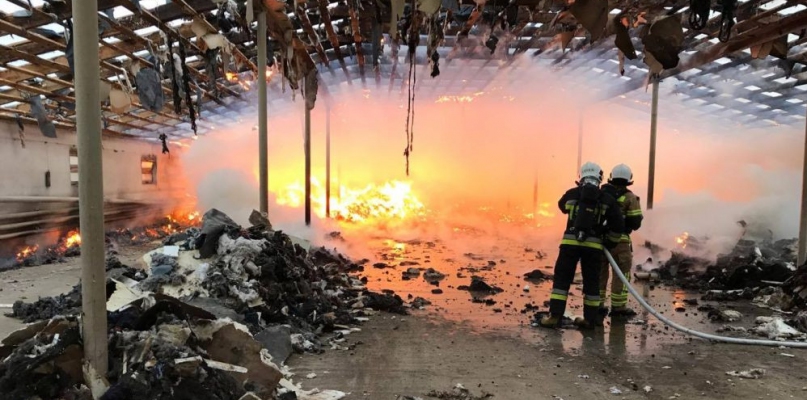 Pożar kurnika w Dziewulach