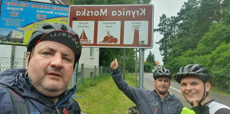 Wójt Grzegorz Góral w drodze na Hel