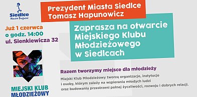 Siedlce: rusza Miejski Klub Młodzieżowy