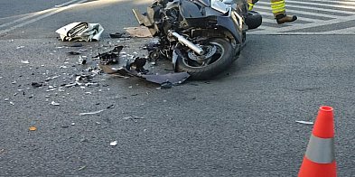 Zderzenie samochodu z motocyklem