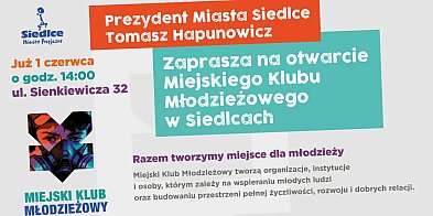 Siedlce: rusza Miejski Klub Młodzieżowy