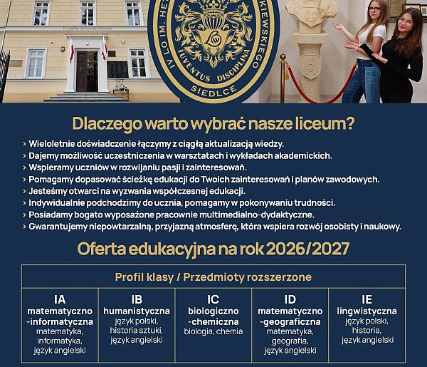 IV LO w Siedlcach zaprasza!Sprawdź, gdzie możesz rozpocząć swoją licealną przygodę