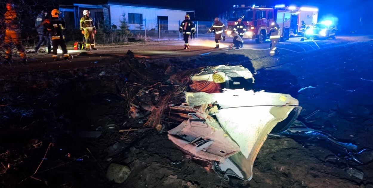 Tragiczny wypadek w Pieńkach. Nie żyje 32-letni kierowca
