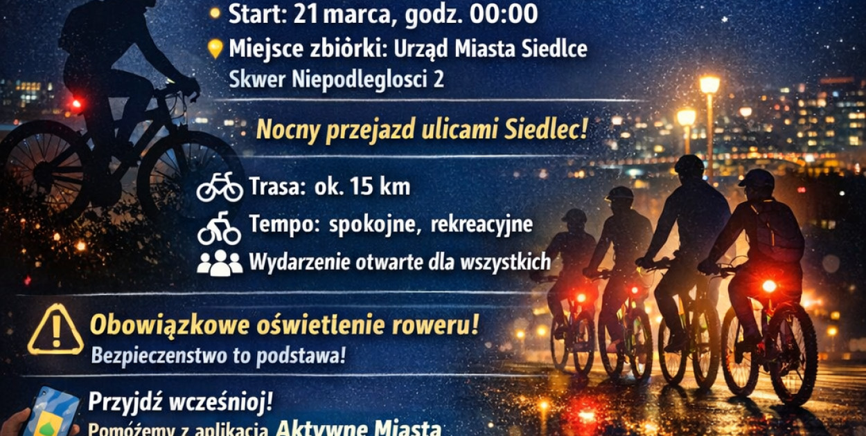Nocny Prolog Rowerowej Stolicy w Siedlcach