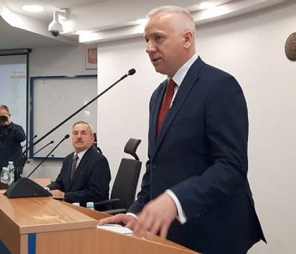 Wystąpienie prezydenta Siedlec Tomasza Hapunowicza na pierwszej sesji Rady Miasta IX kade